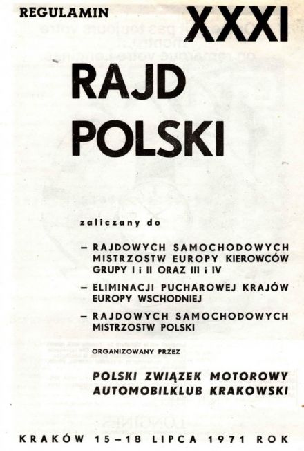 Rajd Polski - 1971r.
